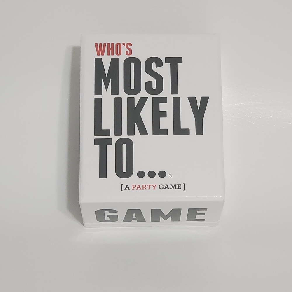 Who's Most Likely To Party Game - White